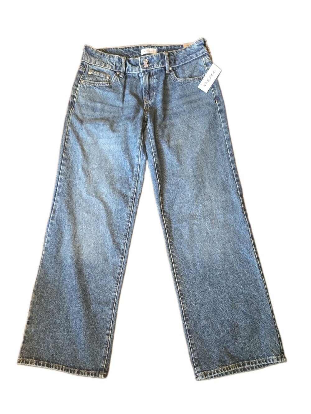 Nwt Msrp $64 Pacsun Low Rise Girlfriend Wide Leg Nean 27 Medium Wash Boho Womens
